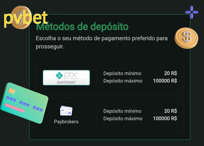 O cassino pvbetbet oferece uma grande variedade de métodos de pagamento